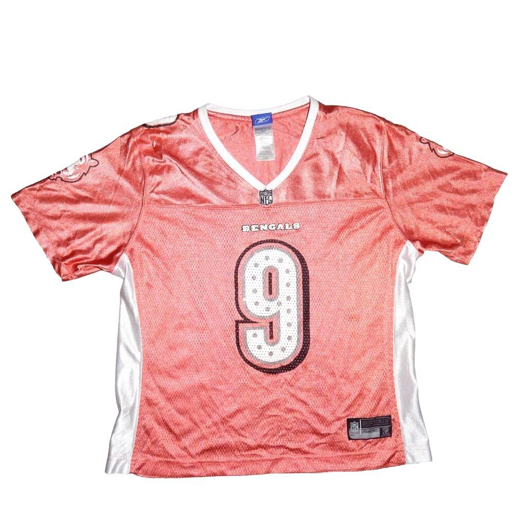 Reebok NFL girls large pink Cincinnati Bengals Carson Palmer #9 jersey